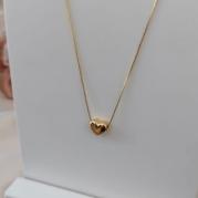 COLAR VENEZIANA PINGENTE CORAÇÃO 8MM