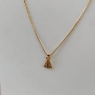 COLAR VENEZIANA PINGENTE DE NOSSA SENHORA PEDRAS ZIRCONIA COLORIDAS