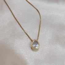 COLAR VENEZIANA PONTO DE LUZ EM FORMA DE GOTA CAIXA FECHADA