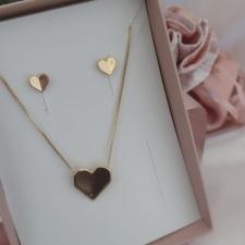 CONJUNTO VENEZIANA CORAÇÃO MARCA DE DOBRA NO MEIO