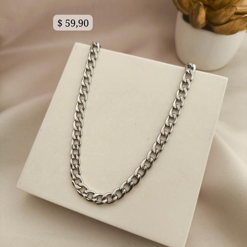 CORRENTE MASCULINA ELO GROUMET EM AÇO M