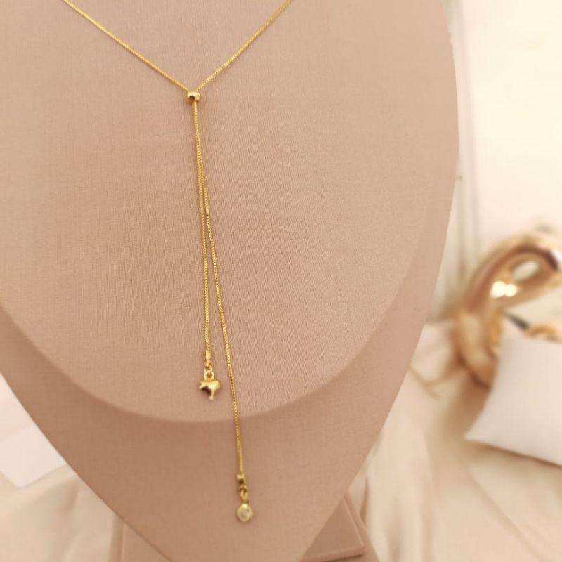 GRAVATINHA COM PONTO DE LUZ E CORAÇÃO BOLEADO