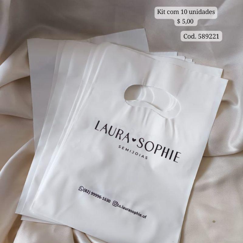 KIT COM 10 SACOLAS DE PLASTICO