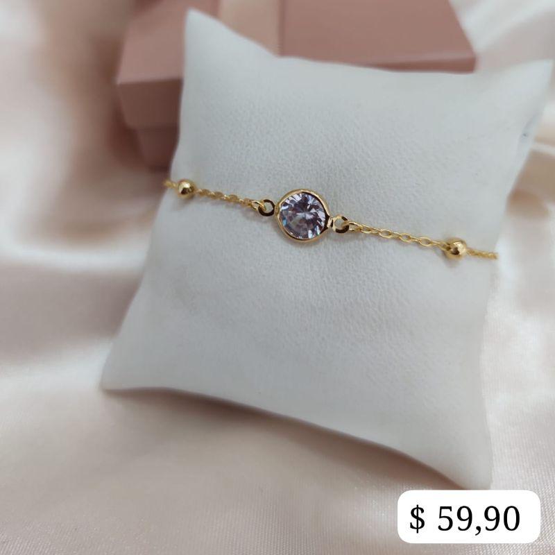 PULSEIRA CARTIER COM PONTO DE LUZ E MINI ESFERAS LISAS