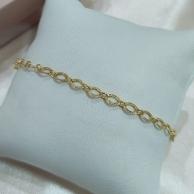 PULSEIRA COM ELOS OVAL CRAQUELADO VAZADO