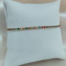 PULSEIRA RIVIEIRA COLORIDA FINA ZIRCONIA