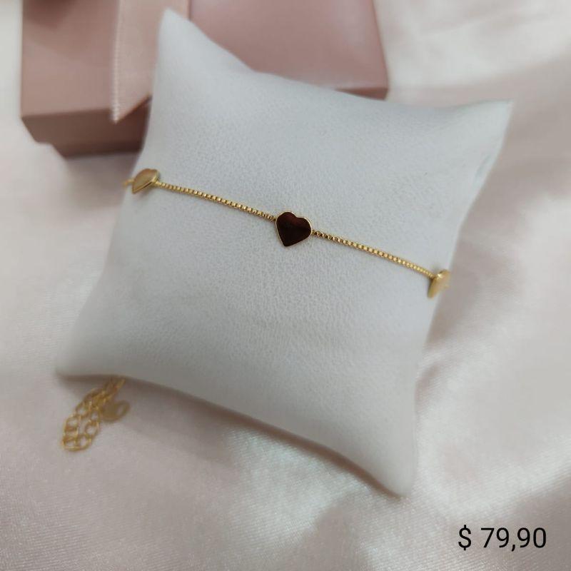 PULSEIRA VENEZIZNA PLACAS DE CORAÇÃO LISAS