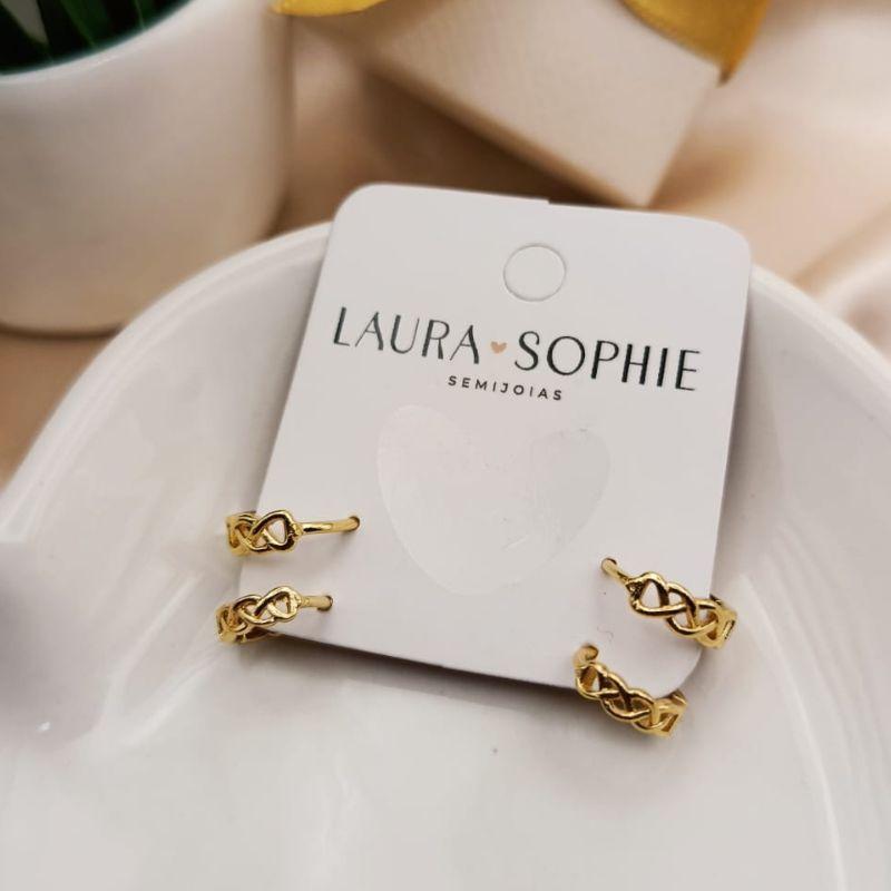 TRIO DE ARGOLA TRANÇADAS LISAS