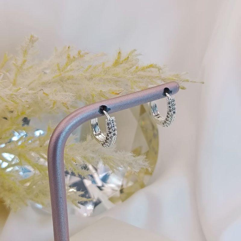 ARGOLA CRAVEJADA EM MICRO ZIRCONIA