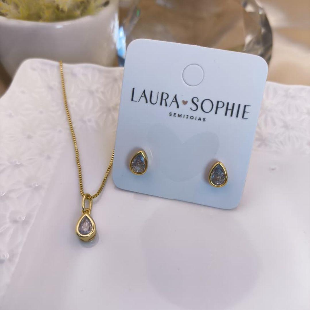 CONJUNTO GOTA EM ZIRCONIA