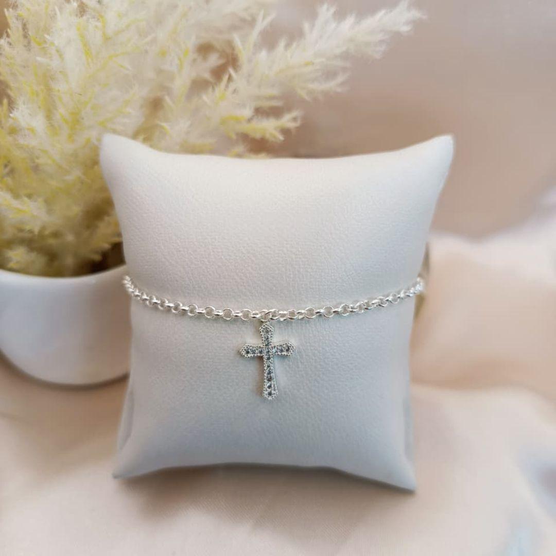 PULSEIRA CRUZ CRAVEJADAO EM MICRO ZIRCONIA
