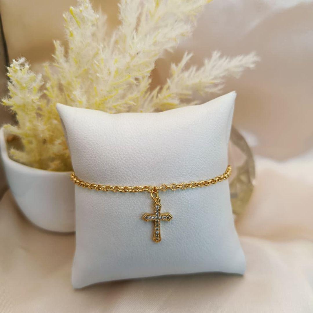 PULSEIRA CRUZ CRAVEJADAO EM MICRO ZIRCONIA