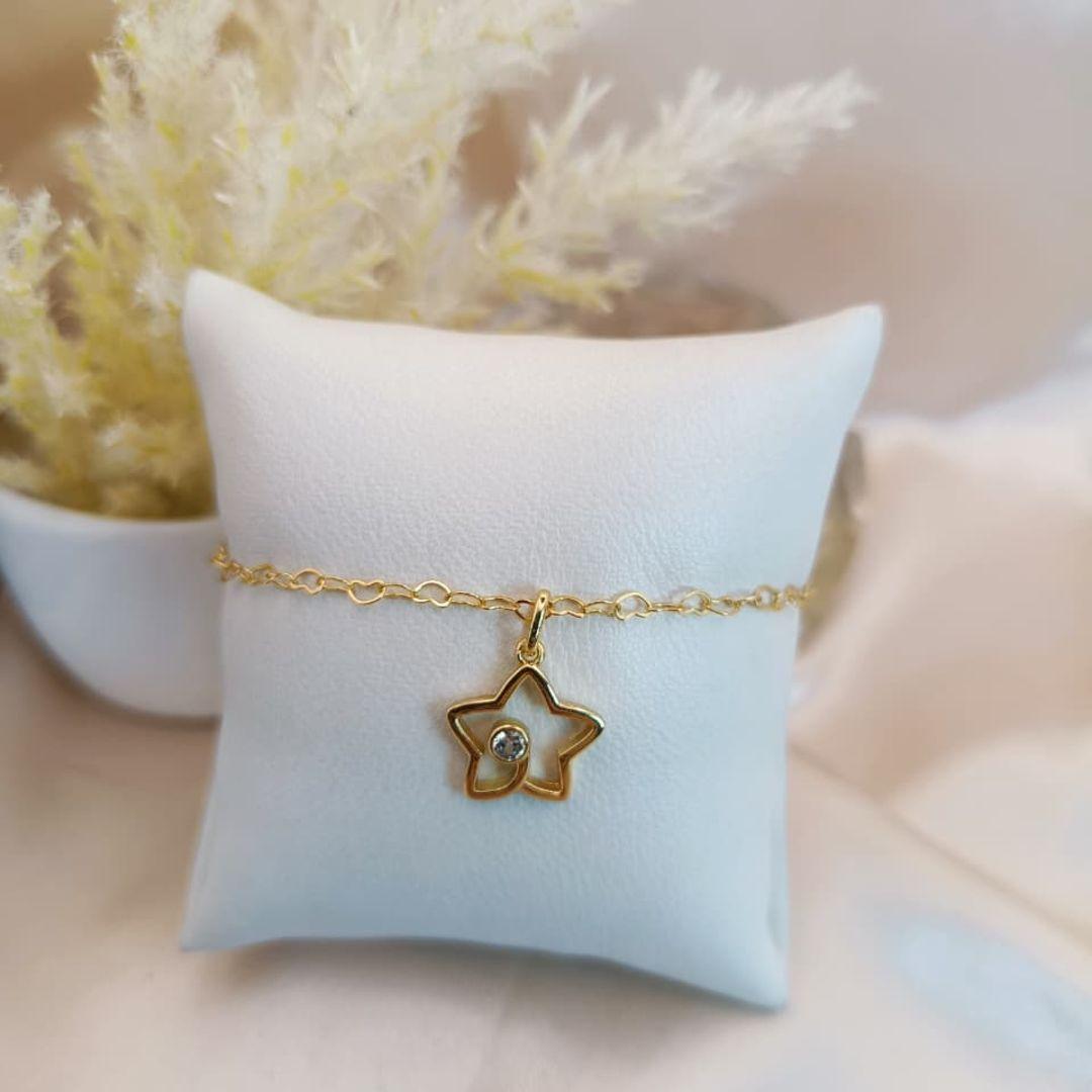 PULSEIRA ESTRELA COM PONTO DE LUZ